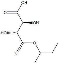 meso-Tartaric acid hydrogen 1-sec-butyl ester Struktur