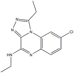 8-Chloro-4-ethylamino-1-ethyl[1,2,4]triazolo[4,3-a]quinoxaline Struktur