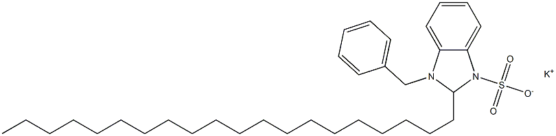 1-Benzyl-2,3-dihydro-2-icosyl-1H-benzimidazole-3-sulfonic acid potassium salt Struktur