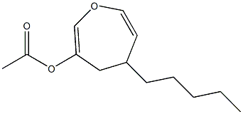 4-Pentyl-6-acetoxy-4,5-dihydrooxepin Struktur