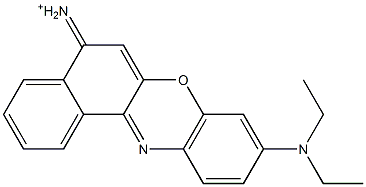 9-(Diethylamino)-5H-benzo[a]phenoxazin-5-iminium Structure