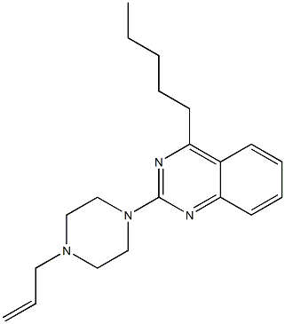 4-Pentyl-2-[4-(2-propenyl)piperazino]quinazoline Struktur