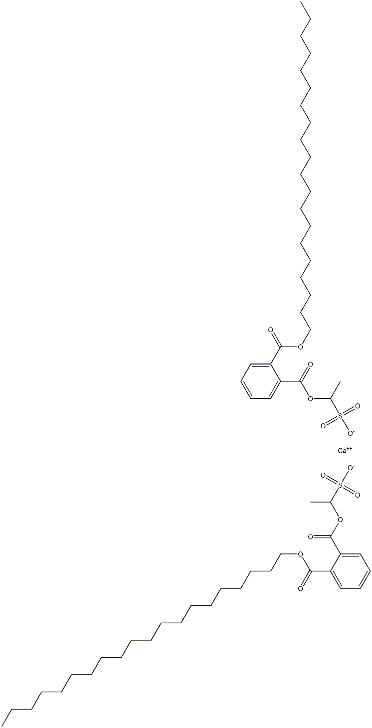 Bis[1-[(2-icosyloxycarbonylphenyl)carbonyloxy]ethanesulfonic acid]calcium salt Struktur