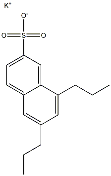 6,8-Dipropyl-2-naphthalenesulfonic acid potassium salt Struktur