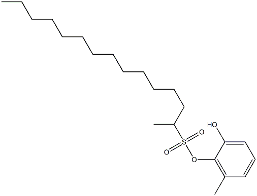 2-Pentadecanesulfonic acid 2-hydroxy-6-methylphenyl ester Struktur