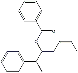 Benzoic acid (1R,3Z)-1-[(R)-1-phenylethyl]-3-pentenyl ester Struktur