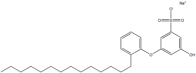 5-Hydroxy-2'-tetradecyl[oxybisbenzene]-3-sulfonic acid sodium salt Struktur