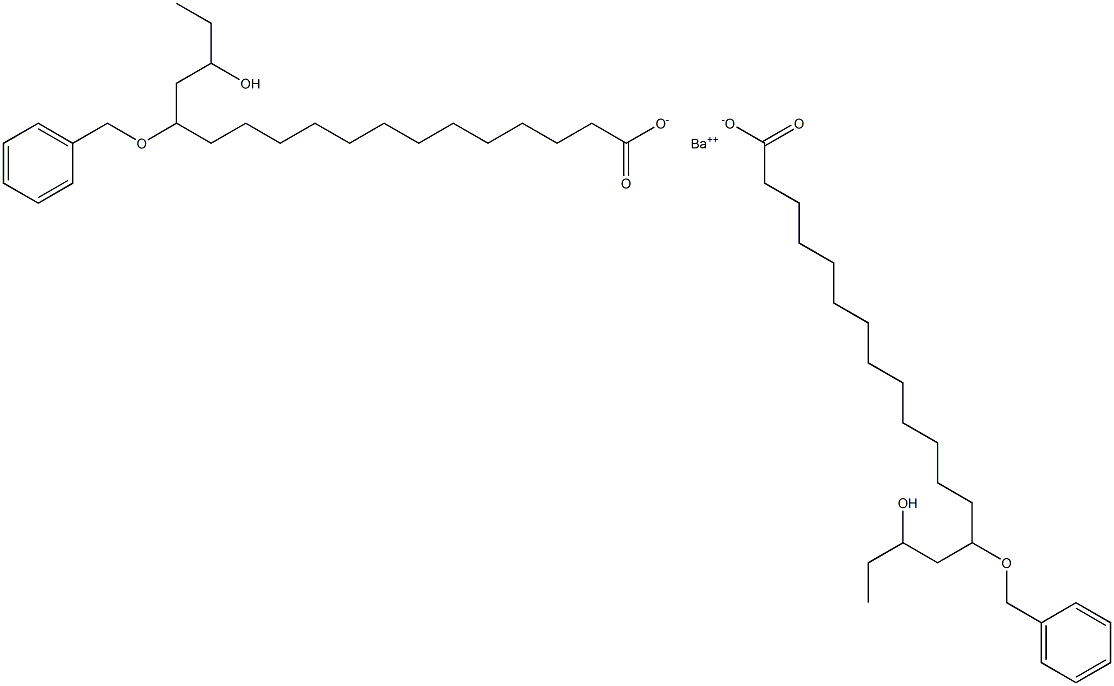 Bis(14-benzyloxy-16-hydroxystearic acid)barium salt Struktur