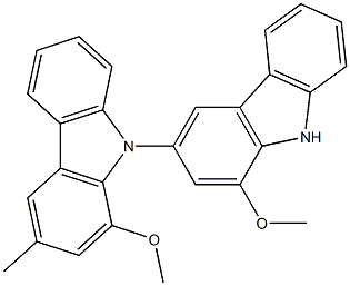 1,1'-Dimethoxy-3'-methyl-3,9'-bi[9H-carbazole] Struktur