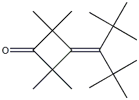 3-(1-tert-Butyl-2,2-dimethylpropylidene)-2,2,4,4-tetramethylcyclobutan-1-one Struktur