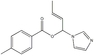 4-Methylbenzoic acid 1-(1H-imidazol-1-yl)-2-butenyl ester Struktur