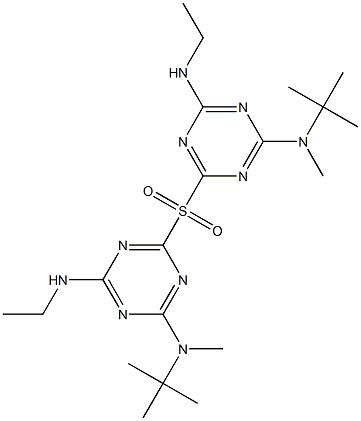 Methyl[4-ethylamino-6-tert-butylamino-1,3,5-triazin-2-yl] sulfone Struktur