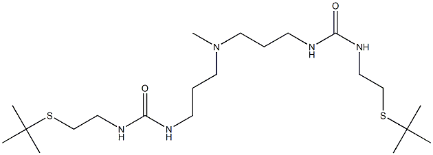 Methylbis[3-[3-(2-tert-butylthioethyl)ureido]propyl]amine Struktur