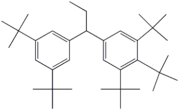 1-(3,4,5-Tri-tert-butylphenyl)-1-(3,5-di-tert-butylphenyl)propane Struktur