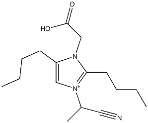 3-(1-Cyanoethyl)-2,5-dibutyl-1-(carboxymethyl)-1H-imidazol-3-ium Struktur