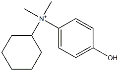 Cyclohexyl(p-hydroxyphenyl)dimethylaminium Struktur