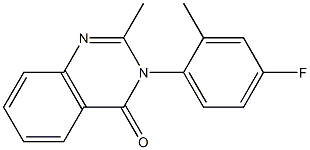 3-(4-Fluoro-2-methylphenyl)-2-methylquinazolin-4(3H)-one Struktur