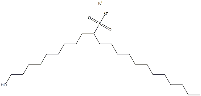 1-Hydroxydocosane-10-sulfonic acid potassium salt Struktur