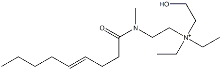 2-[N-Methyl-N-(4-nonenoyl)amino]-N,N-diethyl-N-(2-hydroxyethyl)ethanaminium Struktur