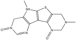 2,9-Dimethylpyrimido[4'',5'':4',5']thieno[3',2':4,5]thieno[3,2-d]pyrimidine-4,7(1H,8H)-dione Struktur