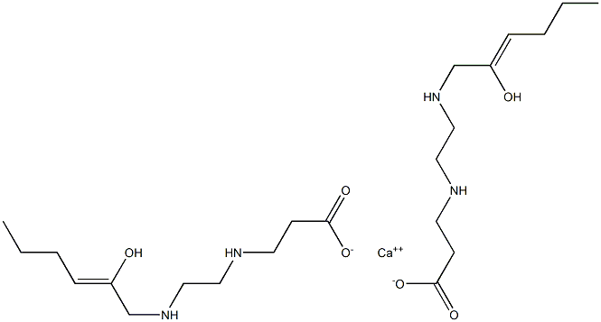 Bis[3-[N-[2-[N-(2-hydroxy-2-hexenyl)amino]ethyl]amino]propionic acid]calcium salt Struktur