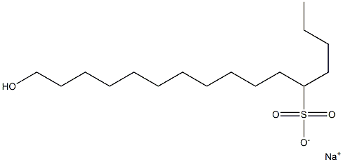 16-Hydroxyhexadecane-5-sulfonic acid sodium salt Struktur