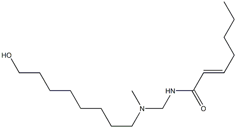 N-[[N-(8-Hydroxyoctyl)-N-methylamino]methyl]-2-heptenamide Struktur