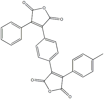 3-[4-[(2,5-Dihydro-2,5-dioxo-4-phenylfuran)-3-yl]phenyl]-4-(4-methylphenyl)furan-2,5-dione Struktur