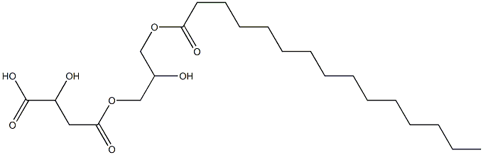 D-Malic acid hydrogen 4-(2-hydroxy-3-pentadecanoyloxypropyl) ester Struktur