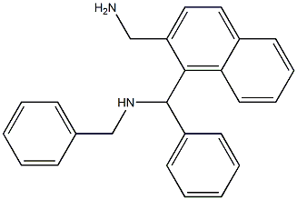 1-[(Benzylamino)(phenyl)methyl]-2-naphthalenemethanamine Struktur