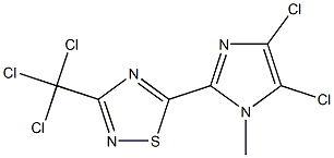 4,5-Dichloro-1-methyl-2-[3-(trichloromethyl)-1,2,4-thiadiazol-5-yl]-1H-imidazole Struktur