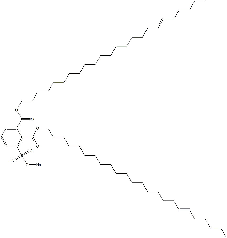 3-(Sodiosulfo)phthalic acid di(18-tetracosenyl) ester Struktur