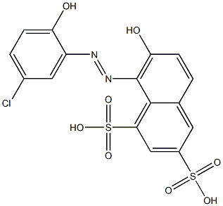 8-[(5-Chloro-2-hydroxyphenyl)azo]-7-hydroxy-1,3-naphthalenedisulfonic acid Struktur