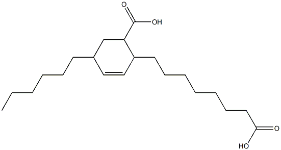 6-Carboxy-4-hexyl-2-cyclohexene-1-octanoic acid Struktur