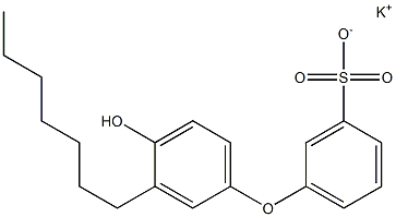 4'-Hydroxy-3'-heptyl[oxybisbenzene]-3-sulfonic acid potassium salt Struktur