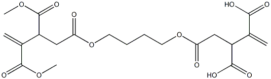 4,4'-[1,4-Butanediylbis(oxycarbonyl)]bis(1-butene-2,3-dicarboxylic acid dimethyl) ester Struktur