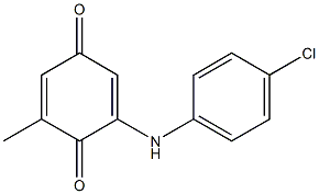 2-Methyl-6-[(4-chlorophenyl)amino]-1,4-benzoquinone Struktur