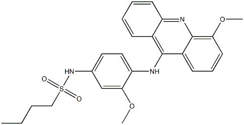 N-[3-Methoxy-4-[(4-methoxyacridin-9-yl)amino]phenyl]-1-butanesulfonamide Struktur