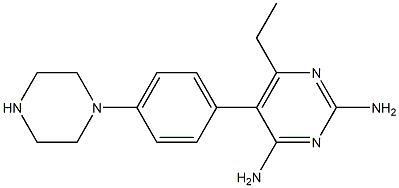 2,4-Diamino-6-ethyl-5-(4-piperazinophenyl)pyrimidine Struktur