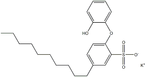 2'-Hydroxy-4-decyl[oxybisbenzene]-2-sulfonic acid potassium salt Struktur