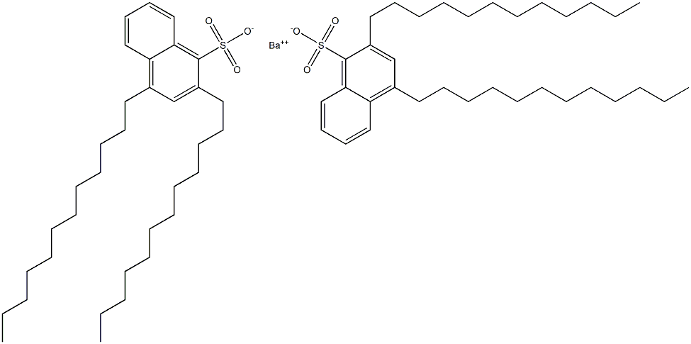 Bis(2,4-didodecyl-1-naphthalenesulfonic acid)barium salt Struktur