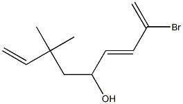 2-Bromo-7,7-dimethyl-1,3,8-nonatrien-5-ol Struktur