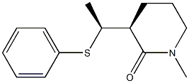 (3S)-3-[(1S)-1-Phenylthioethyl]-1-methylpiperidin-2-one Struktur