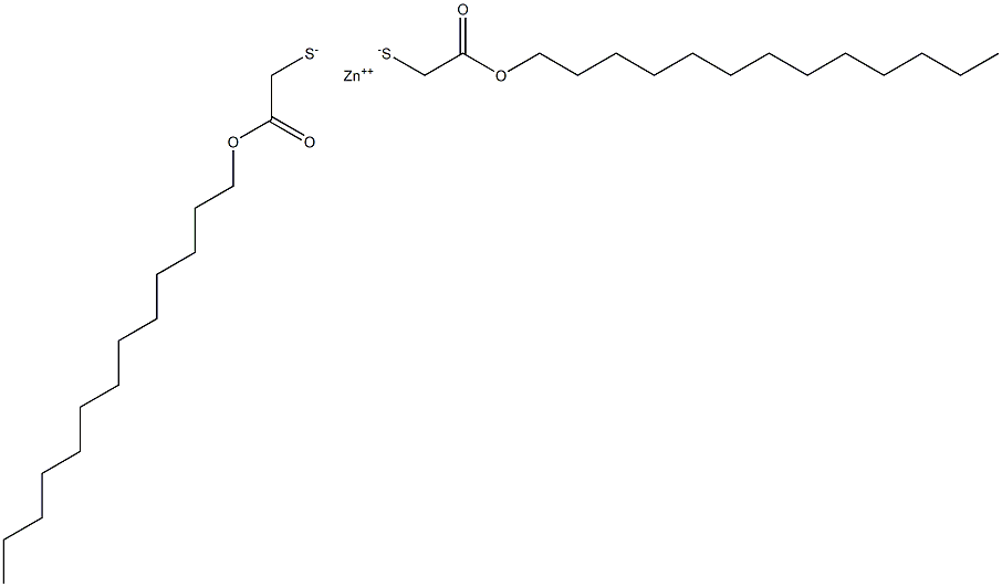 Zinc bis[(tridecyloxycarbonyl)methanethiolate] Struktur