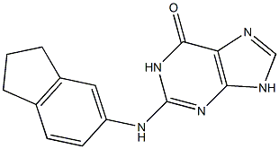 2-[(2,3-Dihydro-1H-inden)-5-ylamino]-9H-purin-6(1H)-one Struktur