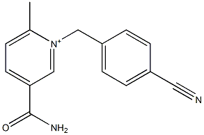 1-(4-Cyanobenzyl)-3-carbamoyl-6-methylpyridinium Struktur