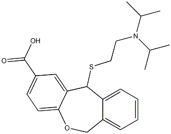 11-[[2-(Diisopropylamino)ethyl]thio]-6,11-dihydrodibenz[b,e]oxepin-2-carboxylic acid Struktur