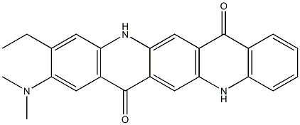 2-(Dimethylamino)-3-ethyl-5,12-dihydroquino[2,3-b]acridine-7,14-dione Struktur