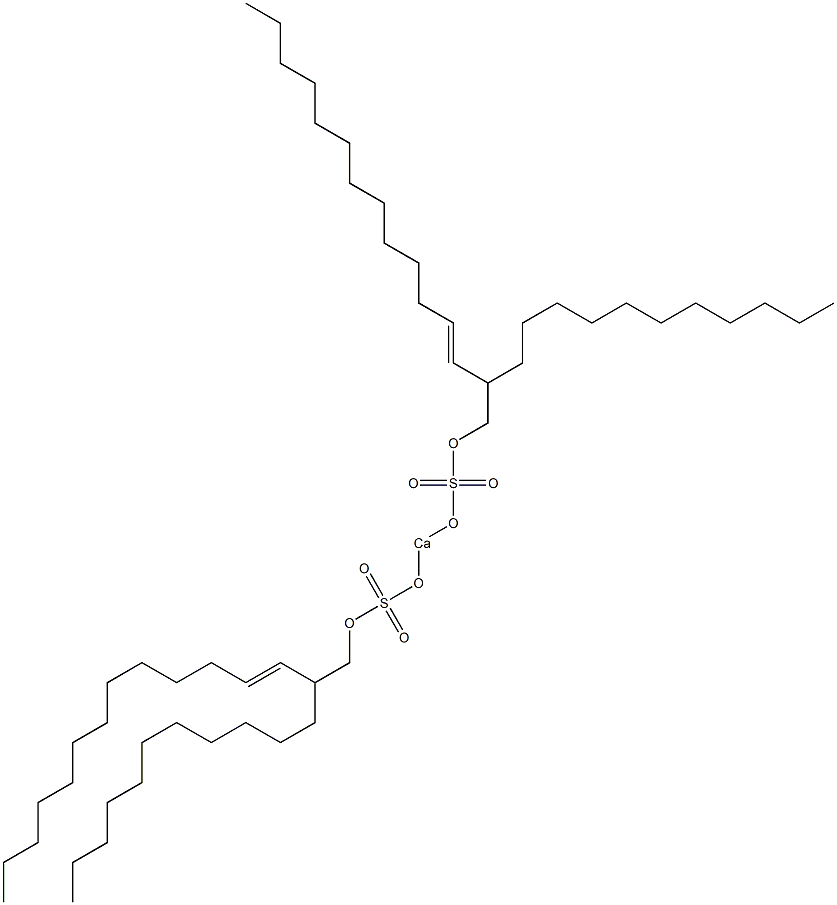 Bis(2-undecyl-3-pentadecenyloxysulfonyloxy)calcium Struktur