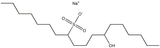 12-Hydroxyoctadecane-8-sulfonic acid sodium salt Struktur